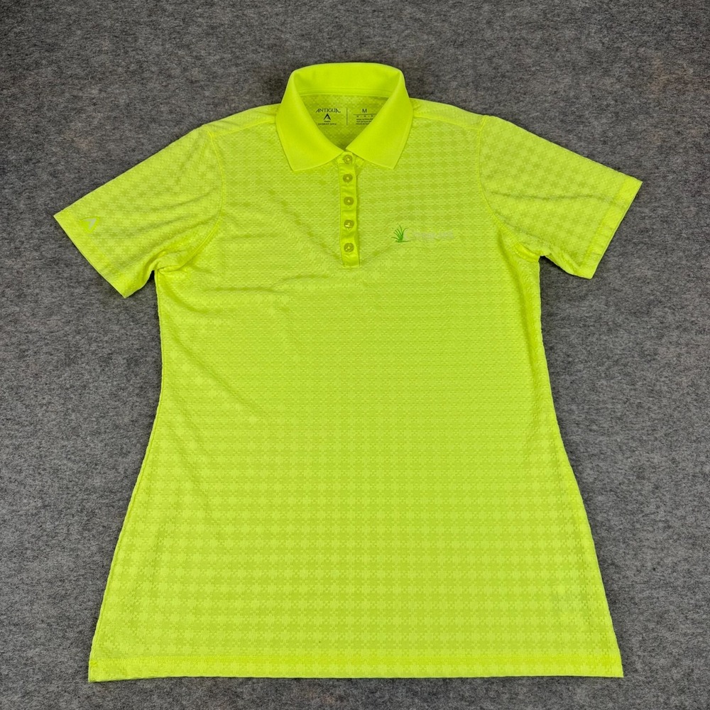 Antigua Desert Dry Polo Shirt Canebrake Club AL Yellow Womens Medium M